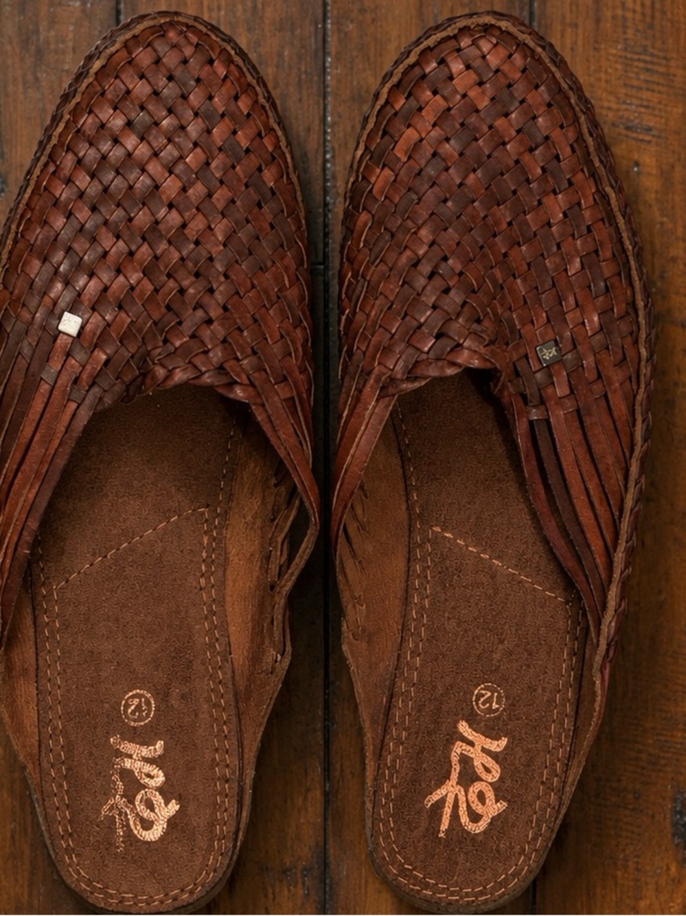 Desi Hangover Woven Leather Slip-On Mules 12